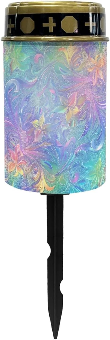 Watercolor Solar Pathway Lights for Outside Solar Garden Stake Lights Outdoor Waterproof Walkway Lights for Yard Patio Driveway Warm White LED Lantern Solar Powered Fairy Lights