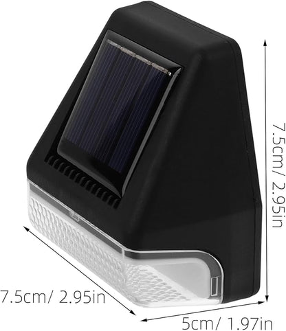 1pc Waterproof LED Solar Wall Lamp for Courtyard and Garden, Solar Lights for Outdoor, Stair Lights Garden Step for Backyard Patio Deck - White Light
