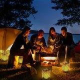 EOYIZW Solar Lanterns, 99LEDs Dancing Flickering Flame Lights, IP65 Waterproof, Purple, 3.5" H - Outdoor Path Light | Lumora