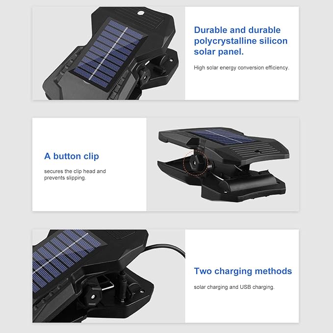 Solar Fence Lights Outdoor - Waterproof Motion Sensor Outdoor Lights - Lamp with 3 Modes for Farm Gutter Deck Pathway Stairs Backyard Walkway Flower Bed Step Driveway Garage Camping