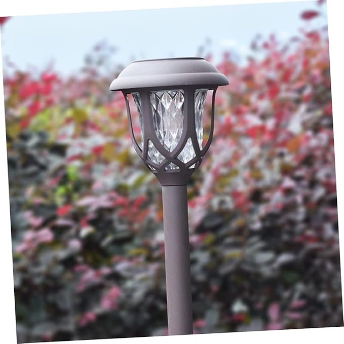 2pcs Solar Ground Plug Lights Outdoor Lawn Landscape LED Garden Pathway Lamps White Light for Patio Deck Fence