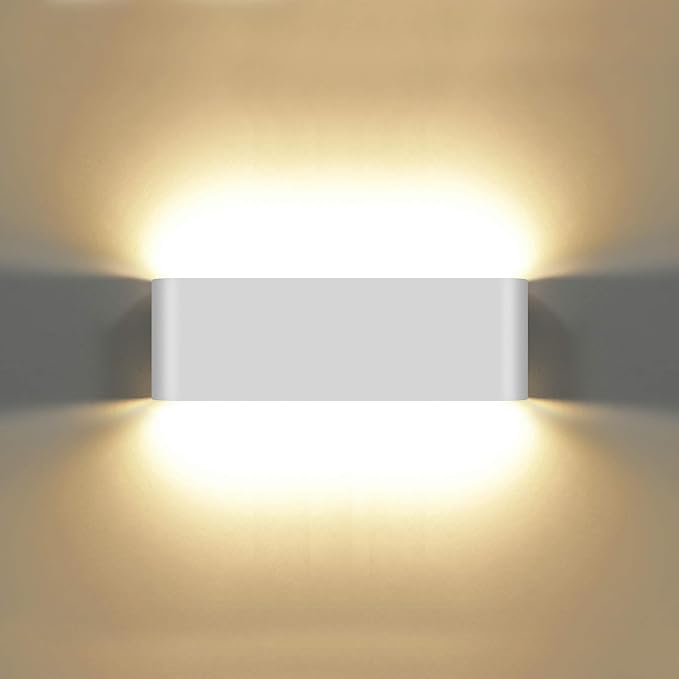 Kawell 20W Waterproof Modern Wall Sconce LED Wall Light Up Down Aluminum Wall Lamp LED Indoor Outdoor for Bathroom Living Room Bedroom Hallway Lounge Porch Corridor, White 3000K