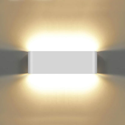 Kawell 20W Waterproof Modern Wall Sconce LED Wall Light Up Down Aluminum Wall Lamp LED Indoor Outdoor for Bathroom Living Room Bedroom Hallway Lounge Porch Corridor, White 3000K