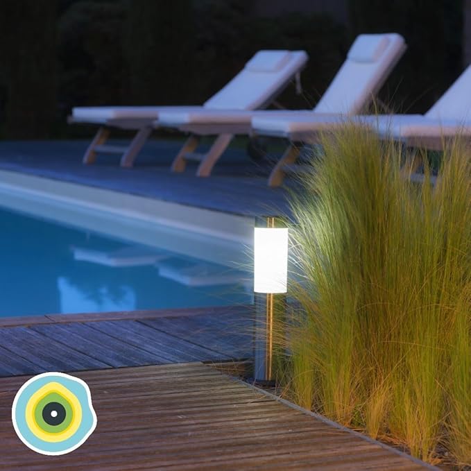 GARD & ROCK - Solar Path Light Made of Stainless Steel - 3xSMD LEDs - Mobile lamp Light Feature - Quick Fixation System - Energy-Saving, Without Electrical Connection - Light up Your Garden!