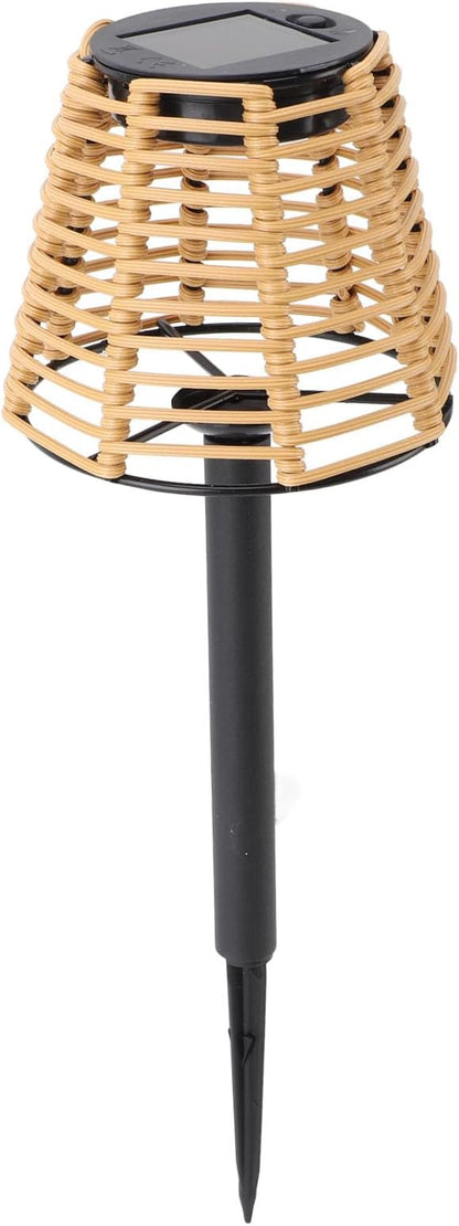 Focket Solar Garden Light, Woven Lampshade Waterproof Warm Light Soft Lighting Solar Pathway Lights Automatic Lighting Garden Stake Light for Walkway, Yard, Patio, Garden Decor