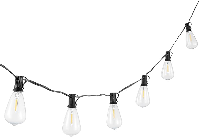SAFAVIEH Lighting Collection Dorcia Black 10-Foot LED Outdoor String Lights