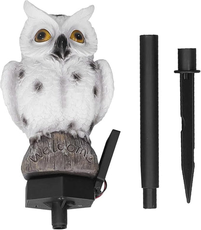 Solar Pathway Lights Outdoor, Owl Design Solar, Warm Light 44cm - Energy Saving Solar Powered, Waterproof Landscape Lighting for Patio Yard Driveway