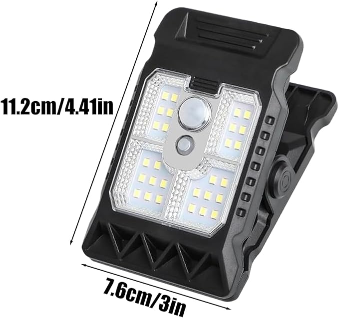 Solar Fence Lamp - Compact LED Outdoor Light with Motion Detection for Pathways | Weatherproof Fixture with Adjustable Modes & Energy Saving Design for Terrace Driveway Courtyard Garage Cabin