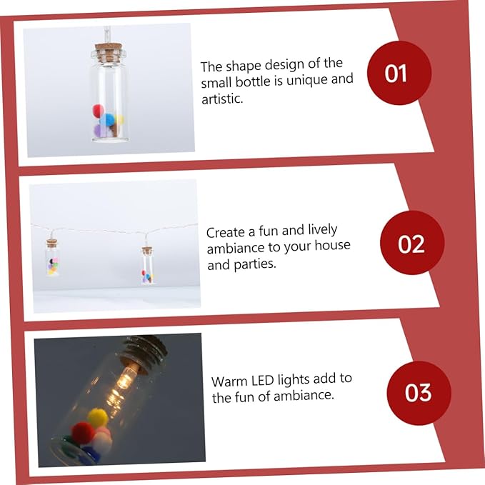 1pc Led Wish Bottle String Light Decor Design Warm Lights for Indoor Decoration Garden and Festival Celebrations | Lumora