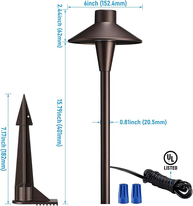 LEONLITE Update 5CCT Low Voltage Pathway Lights, 12-24V LED Landscape Path Light, 1800/2700/3000/4000/5000K, CRI90 | Lumora