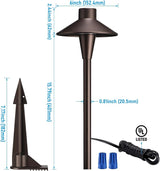 LEONLITE Update 5CCT Low Voltage Pathway Lights, 12-24V LED Landscape Path Light, 1800/2700/3000/4000/5000K, CRI90 | Lumora