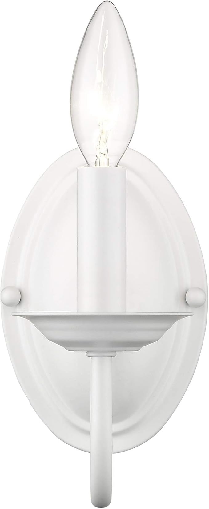 Livex Lighting 4151-03 Williamsburg 1-Light Wall Sconce, White