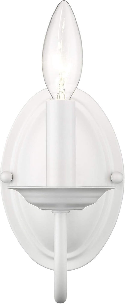 Livex Lighting 4151-03 Williamsburg 1-Light Wall Sconce, White