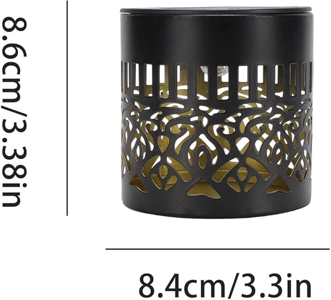 Solar Outdoor Lamp, Hollow Rotating Design, 8.4x8.4x8.6cm, Solar Man-dala Lights, Deck Step Wall Lights, Ambient Lighting Decor, for Garden Patio Walkway