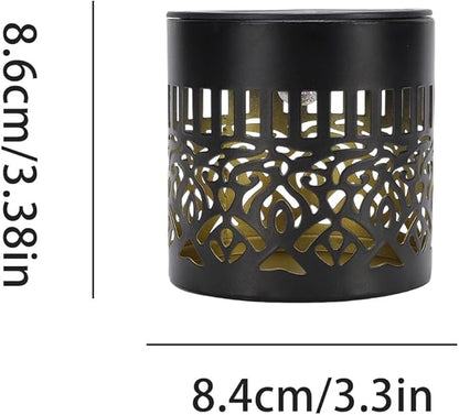 Solar Outdoor Lamp, Hollow Rotating Design, 8.4x8.4x8.6cm, Solar Man-dala Lights, Deck Step Wall Lights, Ambient Lighting Decor, for Garden Patio Walkway