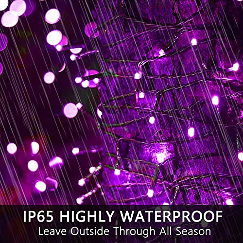 87.8FT 240 LED Linkable Purple Halloween Lights String Outdoor Plug In