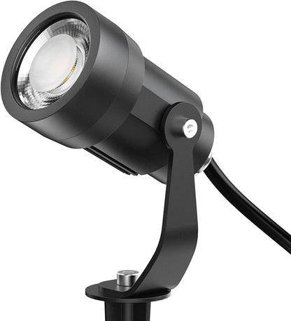 Low Voltage Landscape Lighting, 6W 3000K LED Outdoor Spotlights Landscape Lights, 12V-24V AC/DC Waterproof for Garden, House, Yard, Trees, Pathway, 1 Pack