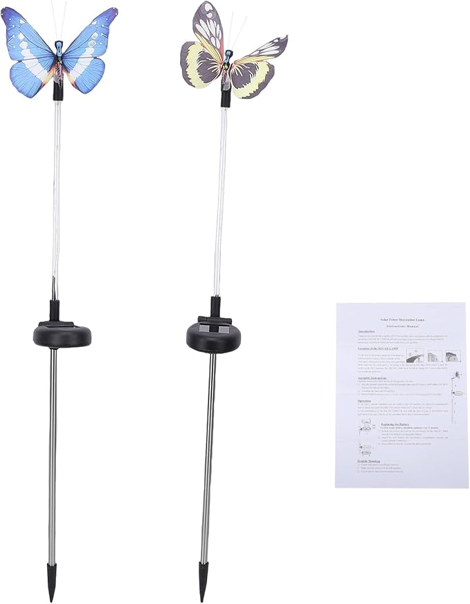 Solar Lights, RGB Color Changing LED Outdoor with Light Sensor and On Off Switch, Solar Pathway Lights for Lawn Patio Yard Landscape Decor