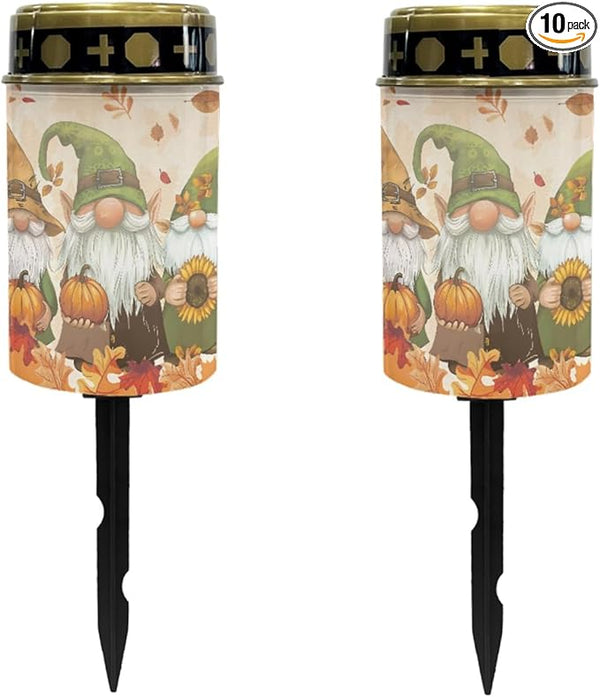 Autumn Fall Dwarf Solar Lights Outdoor,Solar Stake Lights Garden Lights,Waterproof Solar Lights for Outside Yard | Lumora