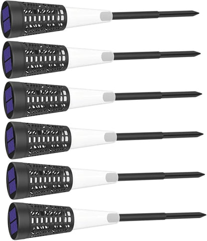 Milisten 6pcs Solar Garden Stake Lights Warm and Colorful LED Outdoor Landscape Pathway Lamps for Yard and Courtyard Lawn Décor
