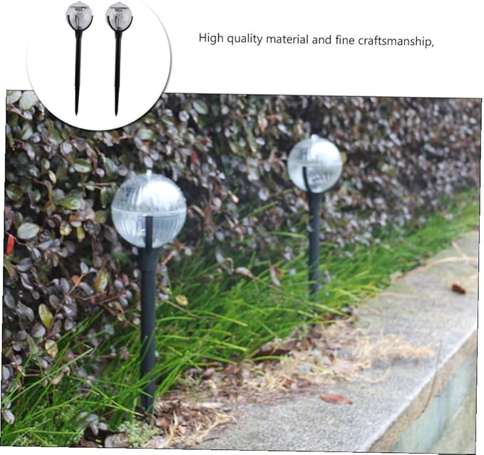 2pcs Solar Garden Lights Outdoor LED Pathway Lamps with Color-Changing RGB Light Sensor for Patio Lawn Yard Decoration