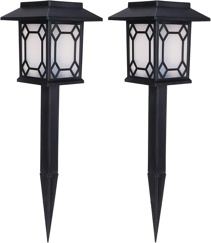 LED Lawn Light 2 Set, Waterproof Solar Garden Lamp with Colorful Dimming, 600mAh Battery - IP65 Rated, Automatic Night Lighting, Garden Patio Pathway Decoration