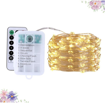 Remote Led Star String Lights with USB Charging Led Fairy Lights for Home Garden and Party Decoration Warm White