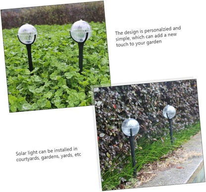 2pcs Solar Garden Lights Colorful LED Landscape Path Lights Outdoor Lawn Decor Plastic Solar-Powered Lamps for Patio and Yard