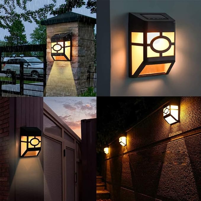 Ulalaza 4Pcs Solar Decking Lights RGB+ Changing Solar Step Lights Outdoor Waterproof Stair Lights for Fence, Deck | Lumora