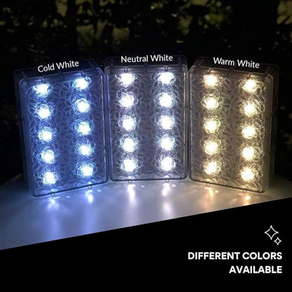 Cold White 6x9 Solar Paver Lights, Decor Pavement, DIY, +24h Lights on, Rechargeable Battery, Strength Polymer, vehicular Traffic and Water Resistent, Perfect for Sidewalk, Driveway, Pool Deck&More
