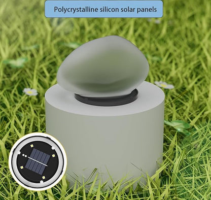 2 Pack Solar Garden Lights Outdoor Waterproof，Resembling Pebbles. Multi-Colored Changing Garden Lights for Courtyard, Garden, Balcony, Beach, Lawn, Terrace, Poolside.
