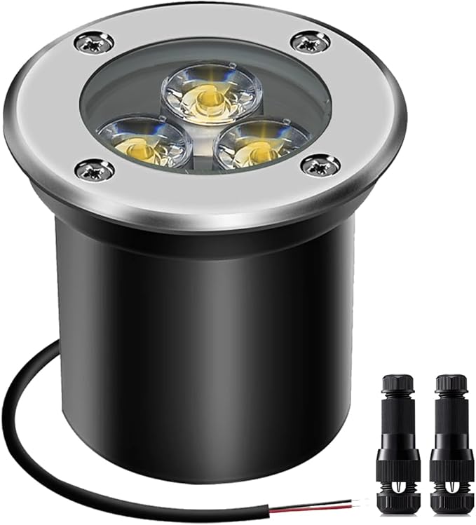 Low Voltage LED In-ground Lights Well Light Landscape Light with Connectors 3W 12V 24V Waterproof IP67 Pathway | Lumora
