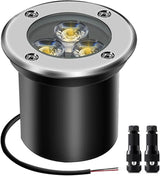 Low Voltage LED In-ground Lights Well Light Landscape Light with Connectors 3W 12V 24V Waterproof IP67 Pathway | Lumora