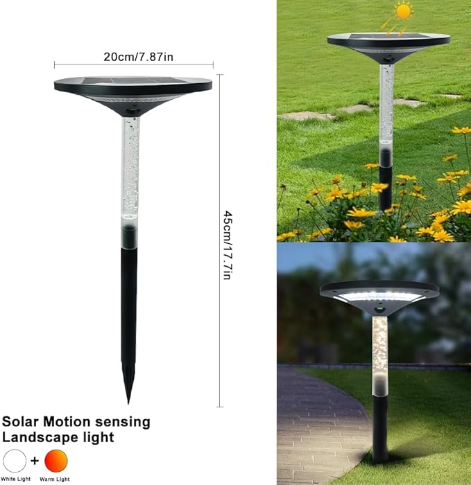 S NMT LED Garden Solar Pathway Lights，Outdoor Motion Sensor Landscape Lights for Garden Lighting, IP65 Waterproof | Lumora
