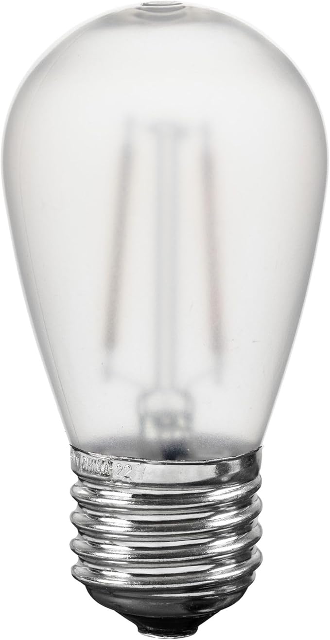 Novelty Lights Outdoor String Light Dual-Filament Replacement Bulbs, 25 Pack S14 LED Edison Shatterproof Plastic | Lumora