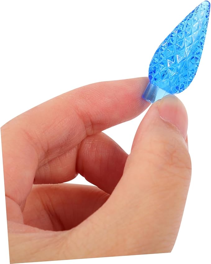 Homoyoyo 100pcs Blue Nut Pendant Night Light Bulbs Covers Novelty Bulb Covers for Outdoor Light Easy Installation