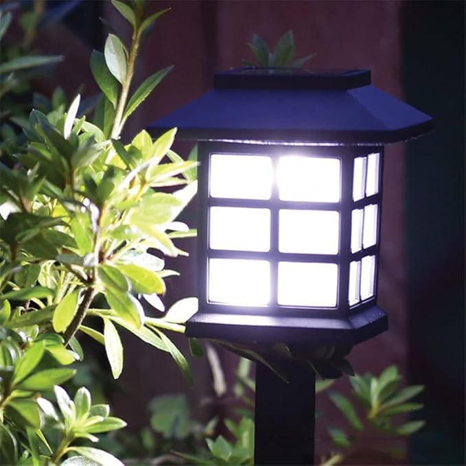 Waterproof Led Solar Lawn Lights Outdoor- Solar Garden Lights - Solar Pathway Lights- Landscape Lights Path Lights for Patio/Lawn/Yard/Landscape Gift Warm-4 Pack