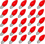 GOOTHY 25 Pack C7 Red Christmas Light Bulbs, C7 Incandescent Christmas Replacement Light Bulbs for Outdoor Indoor | Lumora