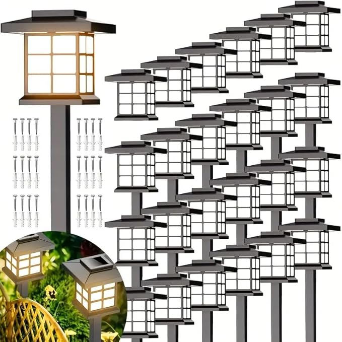 6/12/24 Solar Outdoor Light, 700mA Solar Path Light, IP5510-Hour Long-Lasting LED Landscape Lighting, Suitable for | Lumora