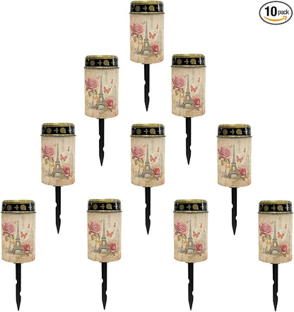 Paris Tower Solar Garden Lights Walkway Solar Lights Landscape Solar Lantern Outdoor Waterproof Solar Pathway Lights Solar Walkway Lights Outdoor Table Lamp