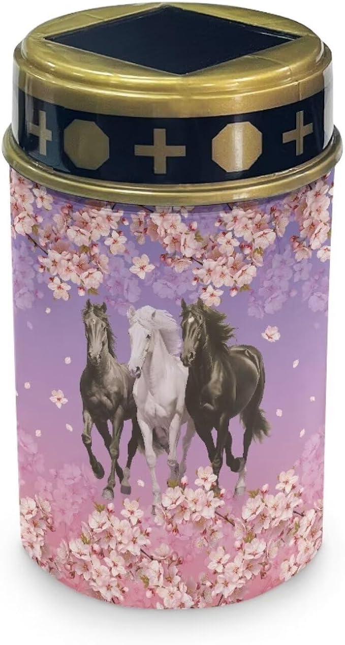 ZOUTAIRONG Horses Cherry Blossom Solar Light for Cemetery Grave Durable Solar Garden Lights Landscape Lighting | Lumora