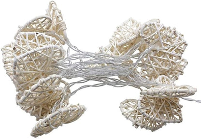 String Lights, LED Outdoor Indoor LED Lantern Love Rattan Outdoor Lighted Holiday Displays Patio Lights Edison Romantic Heart-Shaped USB in Christmas Decoration Rooms Rope Lights