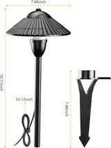 ZUCKEO Low Voltage Landscape Lighting LED Pathway Lights, 5W Landscape Path Lights 3000K Warm White 12-24V, Outdoor | Lumora