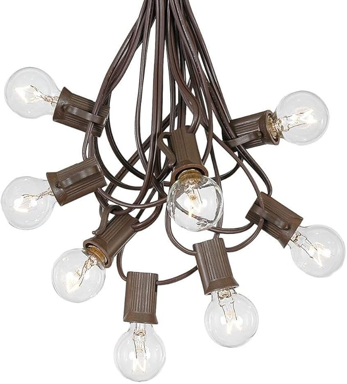 G30 Patio String Lights with 25 Globe Bulbs - Garden Hanging String Lights - Vintage Backyard Patio Lights | Lumora