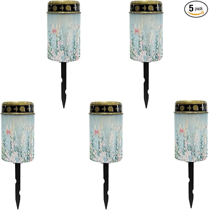 Flower Solar Flameless Lights Outdoor Solar Lights Waterproof Solar Powered Fairy Lights for Outside Landscape Lighting Pathway Lights Red Rose Lantern Solar Walkway Lights Outdoor