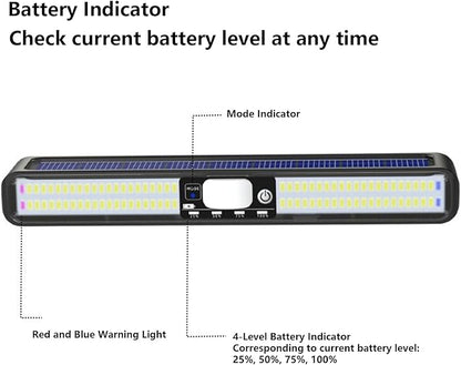 Solar Outdoor Lights, Adjustable Lighting Modes, 1800mah, Clip Mount Solar Lamp, Motion Sensor Light, Weatherproof Build and Easy Clip Mount Installation, for Garden, Fence, Porch, Patio, Or Pathway