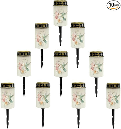Hummingbirds Rose Solar Outdoor Lights Solar Garden Stake Lights Waterproof Pathway Lights Flameless Landscape Lighting Walkway Lights Solar Powered Light Wall Light Auto On/Off