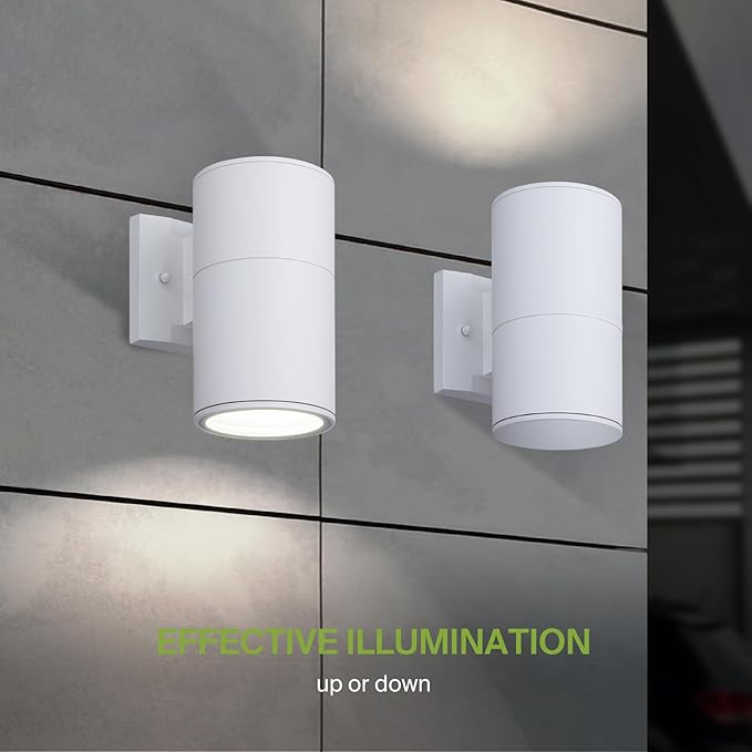 ASD 1 Light Outdoor Wall Light Fixture | 60W E26 Bulb Socket 120V ETL Cylinder Up Down Lights | | Lumora