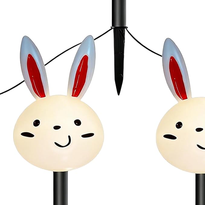 Easter Solar Lights,Easter Carrot Rabbit Garden Lighting Decor - Outside Lawn Lights - for Garden Yard Patio Porch Lawn Walkway Courtyard Landscaping