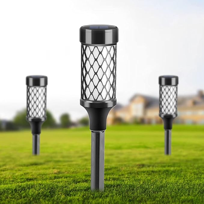 Solar Lights Outdoor Solar Pathway Lights Outdoor Waterproof 10 LED Landscape Lights Solar Powered Outdoor Lights Solar Garden Lights for Pathway Walkway Yard